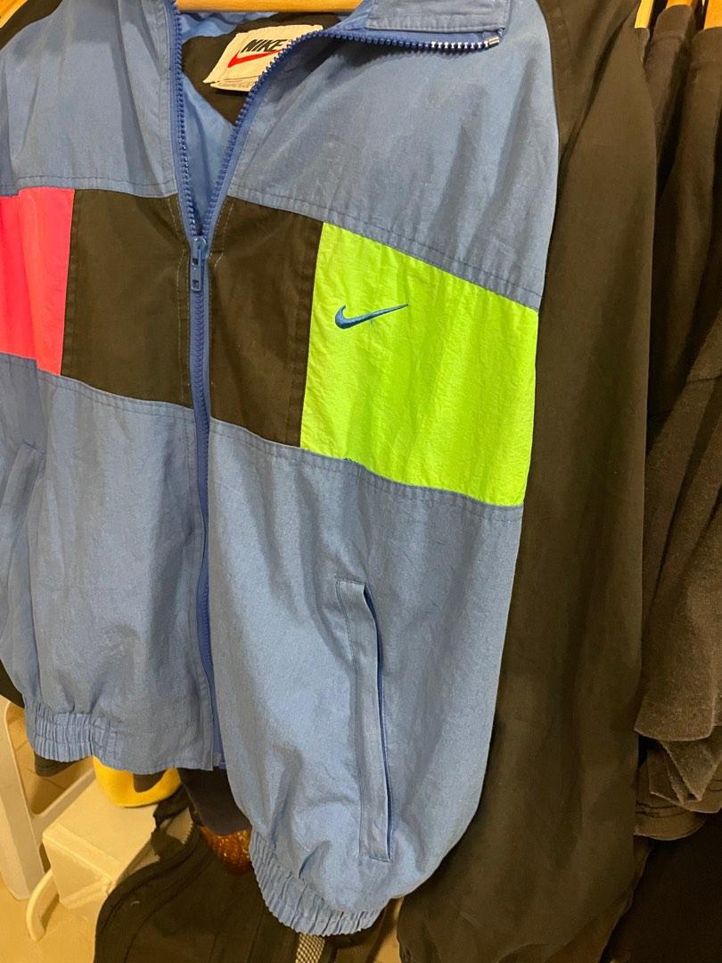 Vintage 1990s Nike Colour block Windbreaker, Women's Fashion
