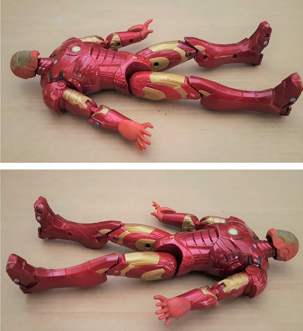 Vintage Iron Man Action Hero Figure 12 inches Figurines Original