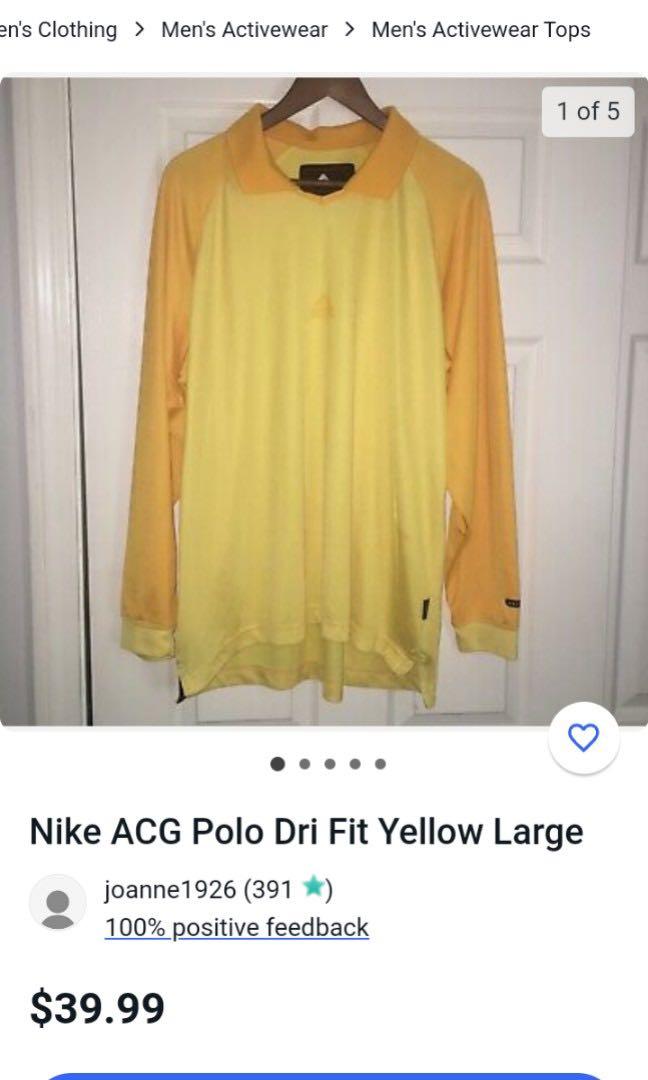 CLEARANCE SALE Vintage Nike ACG dri fit longsleeve Men s Fashion Tops Sets Tshirts Polo Shirts on Carousell