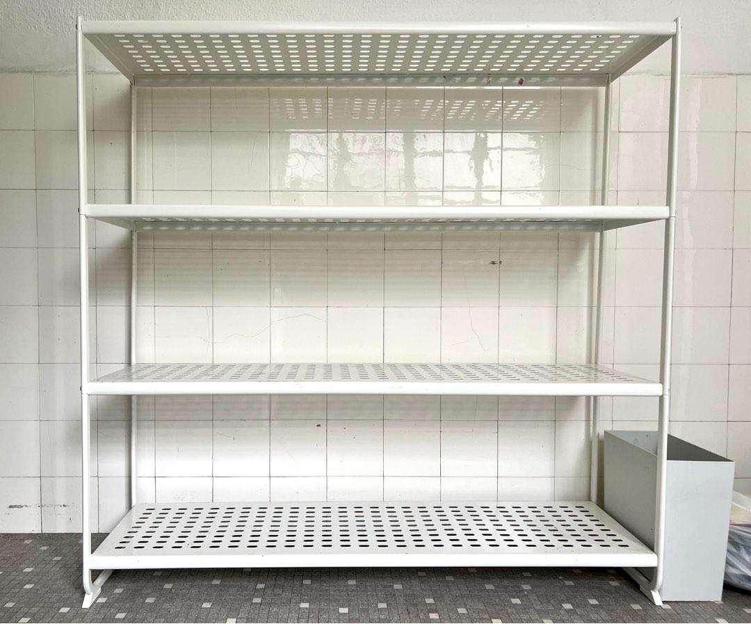 White open shelving rack, Furniture & Home Living, Furniture, Shelves