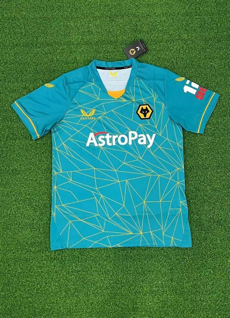 Wolves Away kit 2223 Football Jersey, Men's Fashion, Activewear on