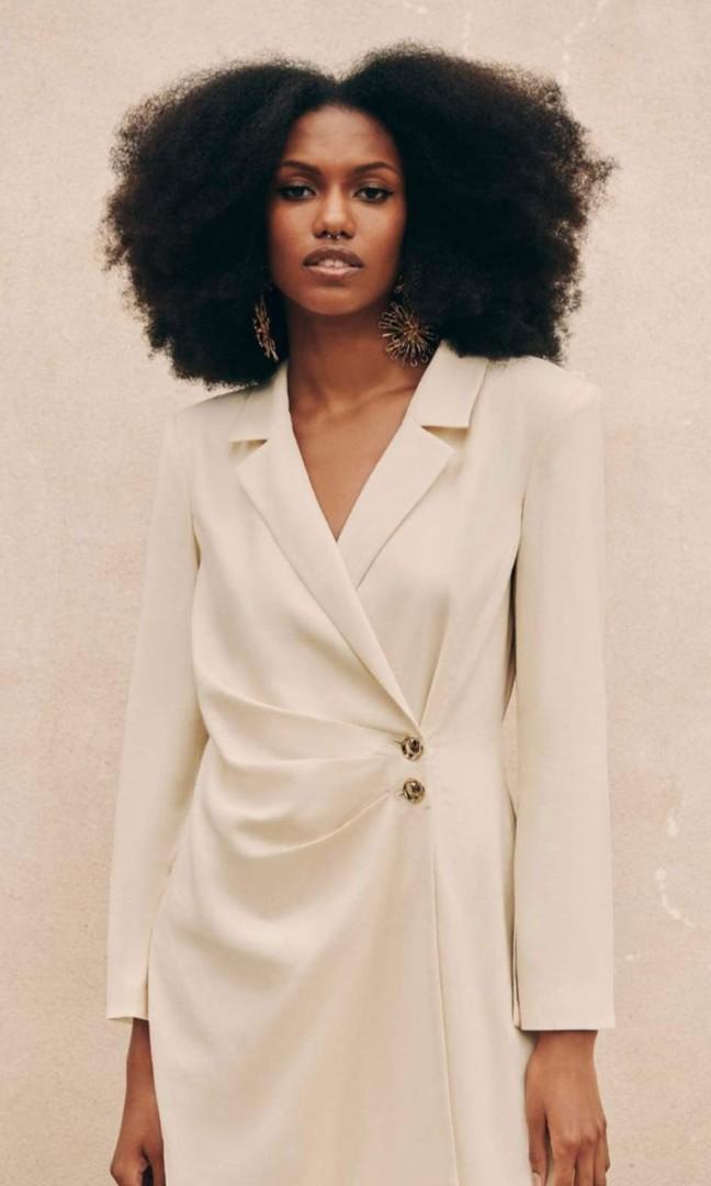 Zara cream blazer dress clearance
