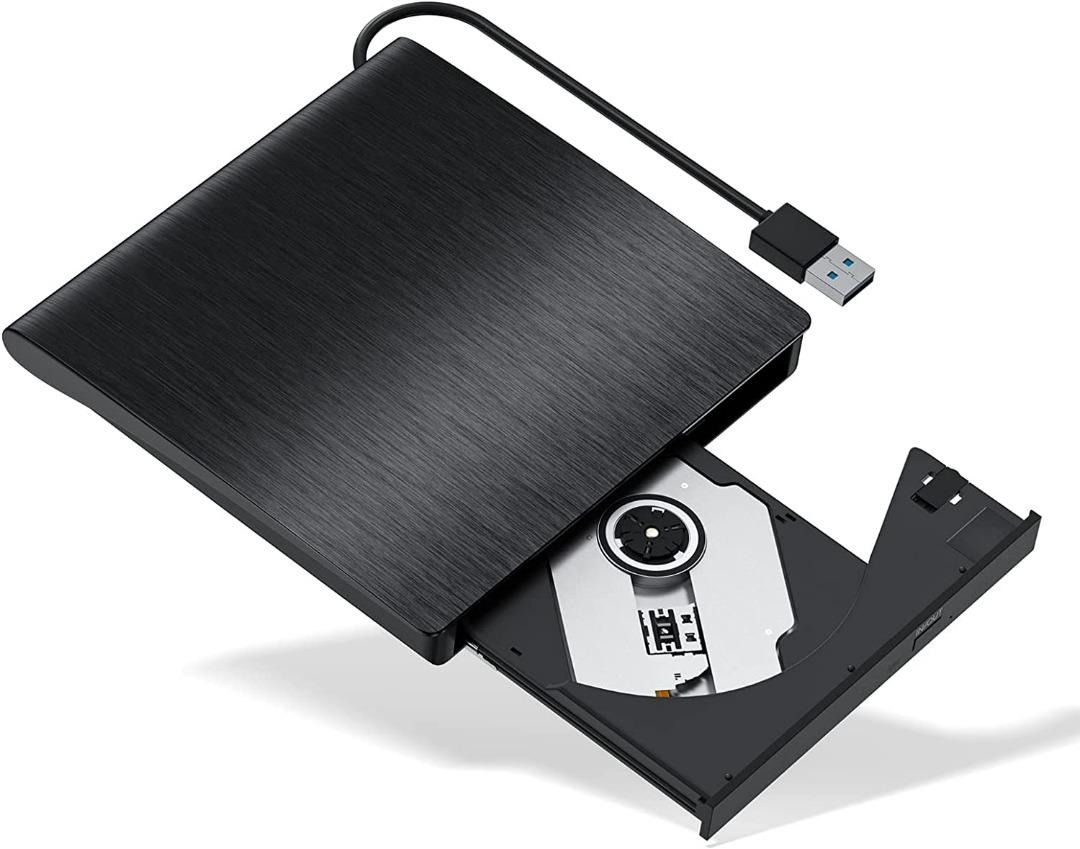 [1464] External DVD CD pop out external drive, USB 3.0 with free USB C ...