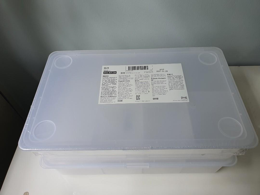 2x IKEA GLIS Storage Box (802.831.04), Furniture & Home Living, Home