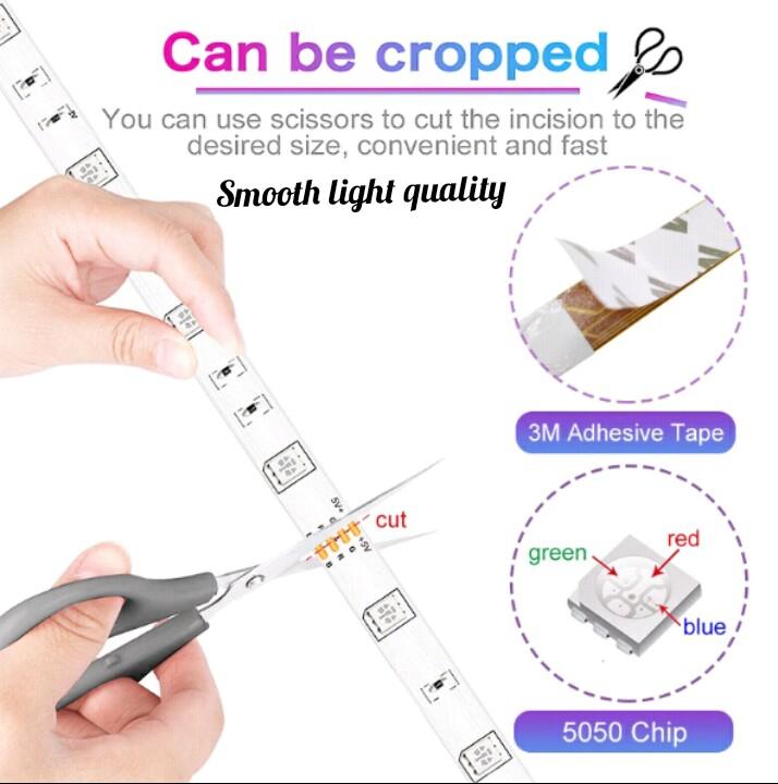 5050 RGB MULTIPLE COLOUR LED STRIP LIGHT COMPLETE SET WITH 44 KEY ...