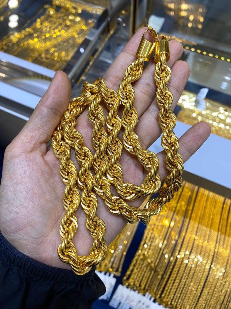 916 GOLD BIG ROPE NECKLACE