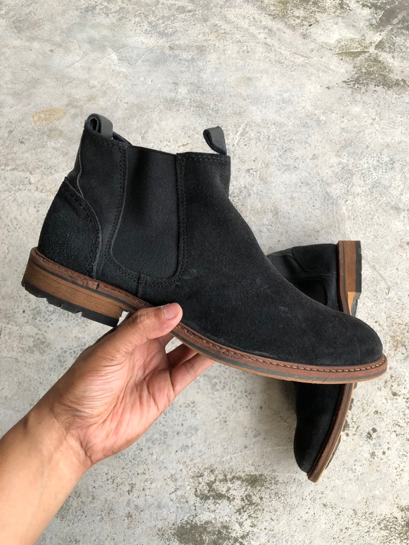 9uk ALDO Black suede chelsea boots Men s Fashion Footwear