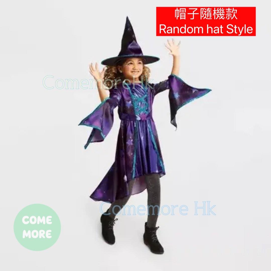 歐美兒童巫婆服女童卡通裙子加帽子萬聖節演出服halloween Cosplay Dress 魔女costume 兒童 孕婦用品 嬰兒及小童流行時尚 Carousell