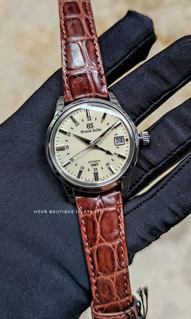 Ready Stock * Grand Seiko Cream Dial Automatic GMT Mens Dress Watch  SBGM221, Luxury, Watches on Carousell