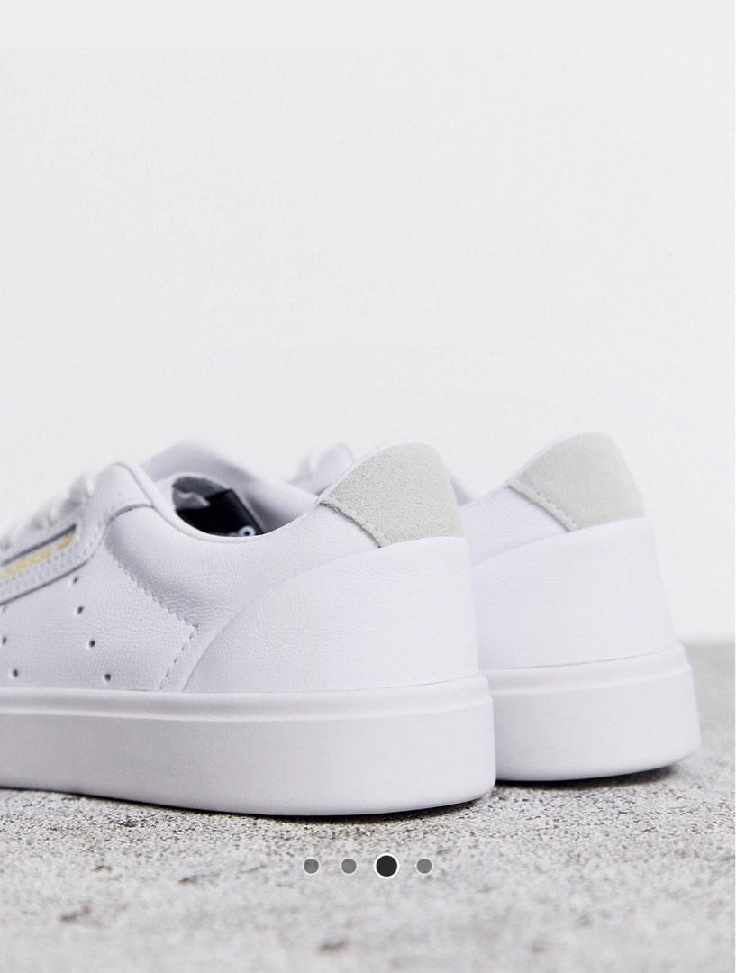 Adidas sleek white trainers online
