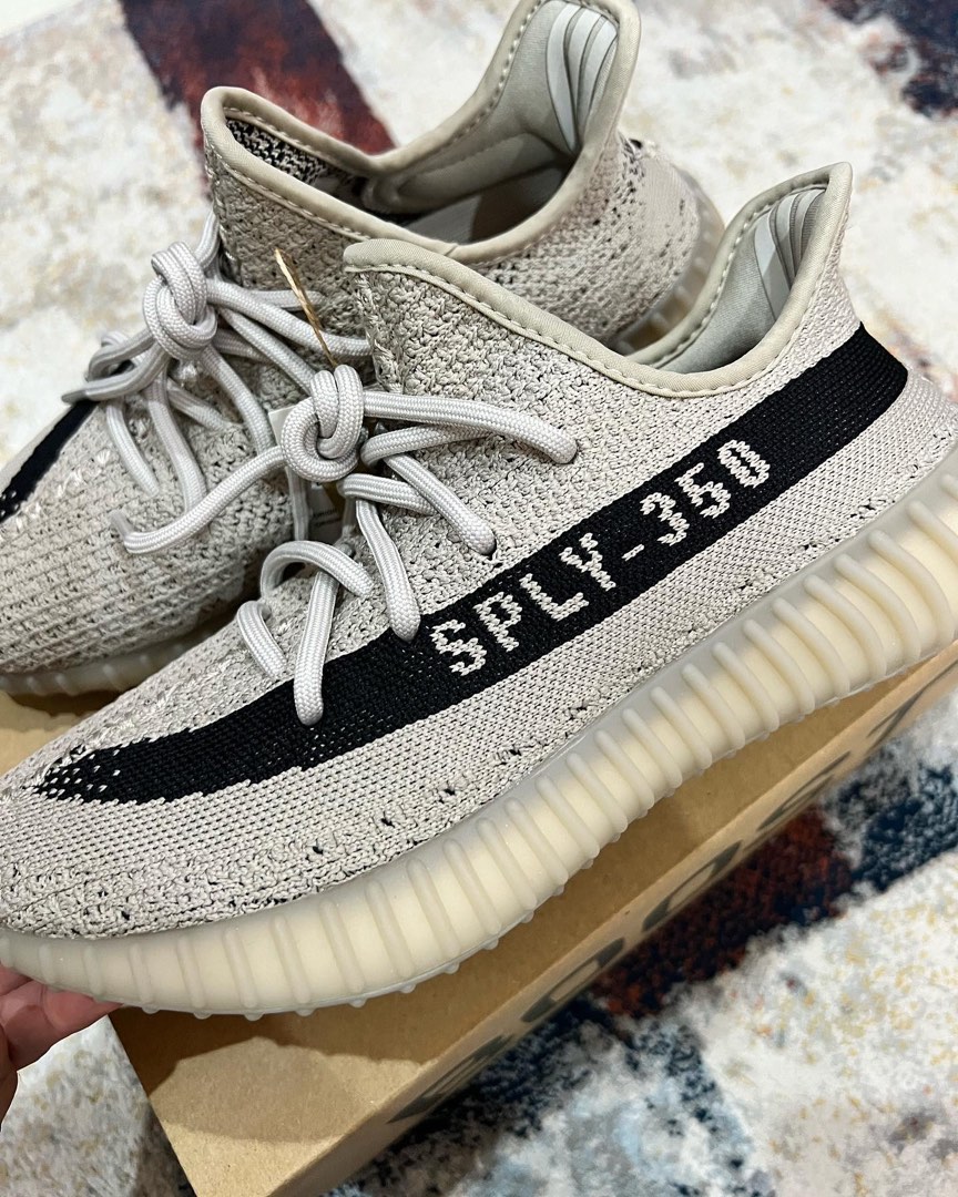 Adidas Yeezy 350 V2 Black Slate Luxury Sneakers Footwear on