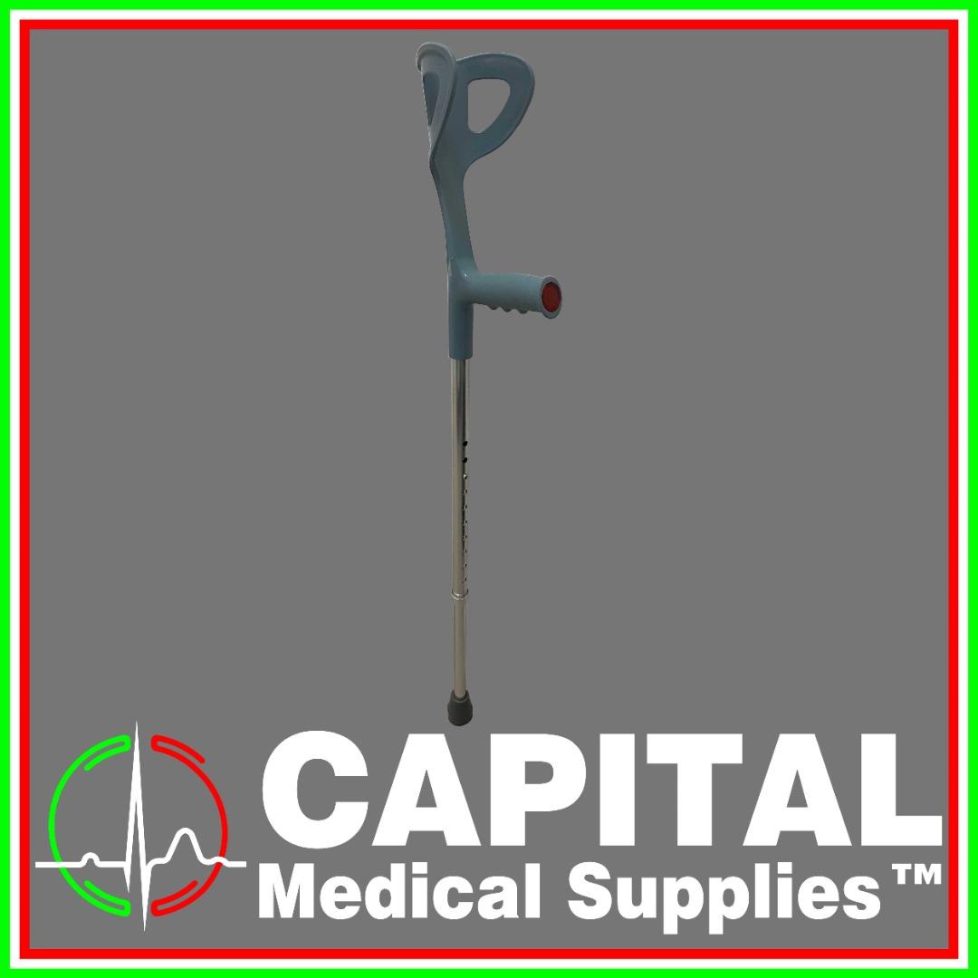 Adjustable Elbow Crutch, Aluminum, Silver, Health & Nutrition, Health