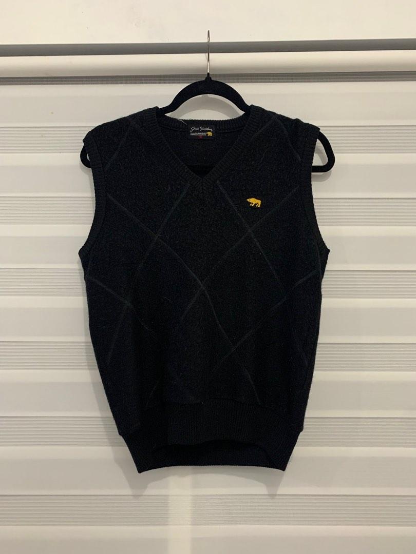 Aesthetic Korean Knitted Black Vest (Y2K), Women's Fashion, Coats ...