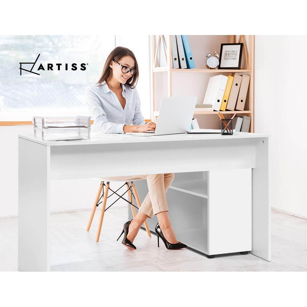Artiss Office Computer Desk Corner Study Table Workstation Bookcase
