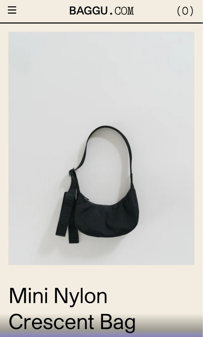 Baggu Mini Nylon Crescent bag Women s Fashion Bags Wallets