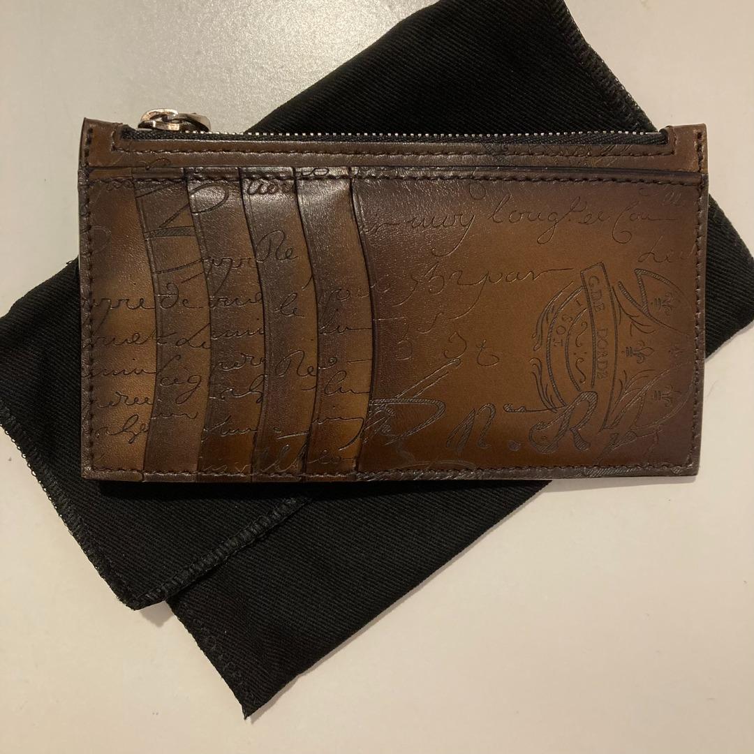 BERLUTI】Koa Maxi Scritto Leather Long Zipped Card Holder, 男裝
