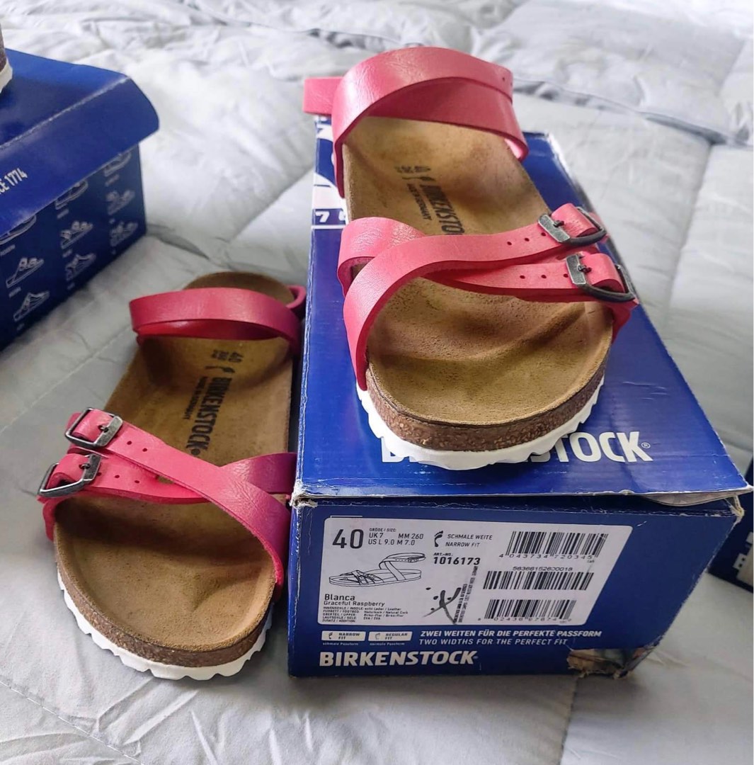 Birkenstock Blanca Graceful Raspberry, Women's Fashion, Footwear, Flats u0026  Sandals on Carousell