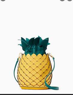 Kate Spade Darcy Embroidered Pineapple Chain Wallet Crossbody