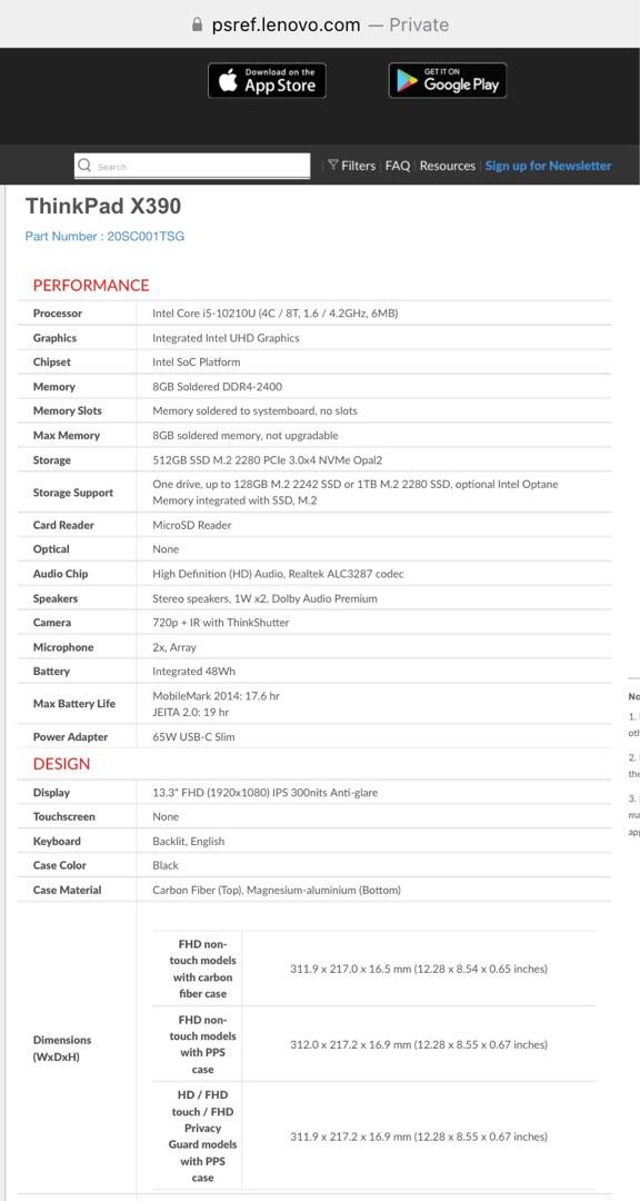 [BNIB] Brand New Lenovo Thinkpad X390 Lightweight Laptop with warranty