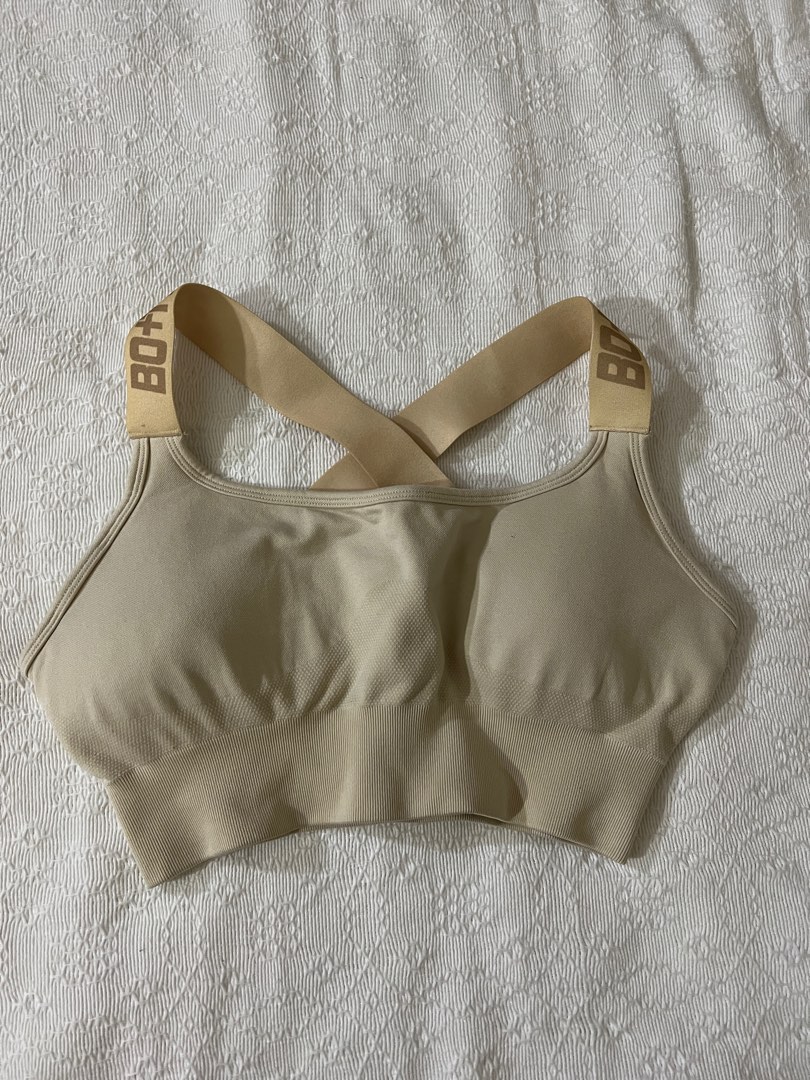 Bo and Tee Count Sports Bra in Sand, Women's Fashion, Activewear on Carousell