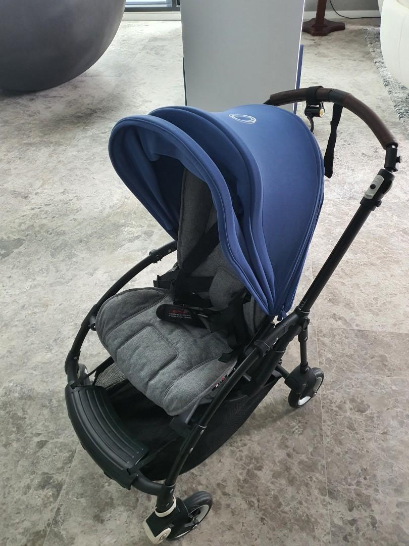 Bugaboo Bee 5 Lightweight City Stroller Black Frames with Blue