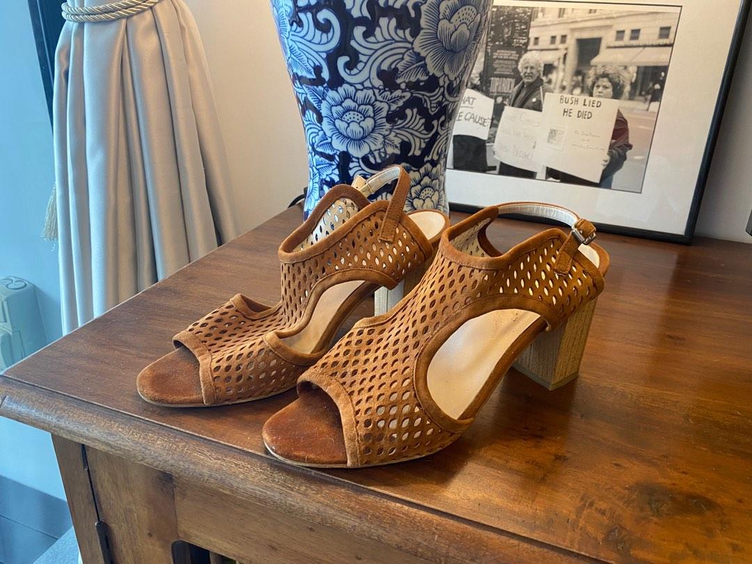 Caramel Leather Heels, Women's Fashion, Footwear, Heels on Carousell