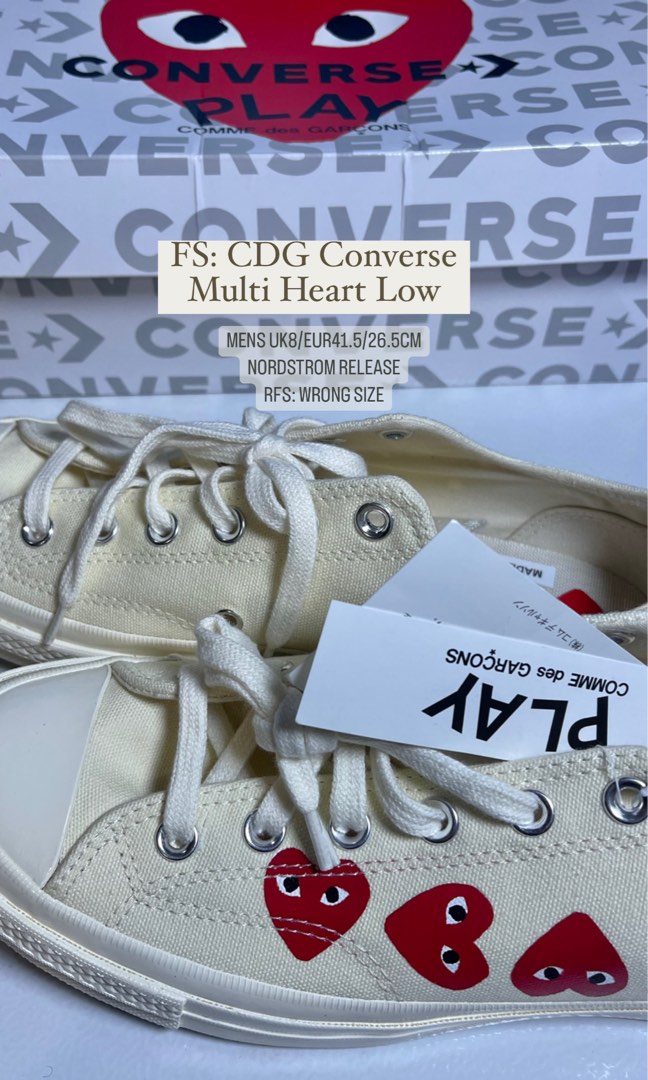 CDG Multi Heart Low Men s Fashion Footwear Sneakers on Carousell