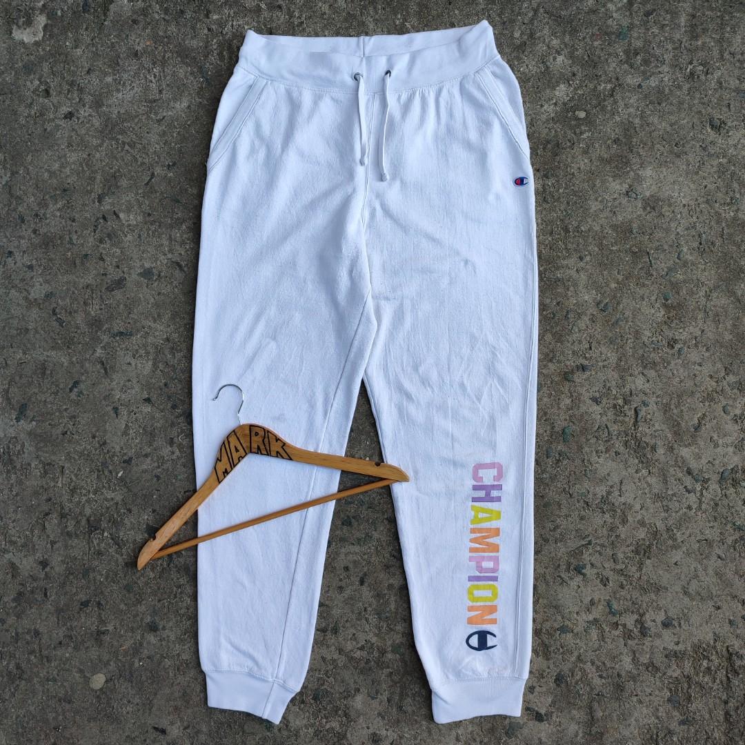 Champion white jogger pants discount