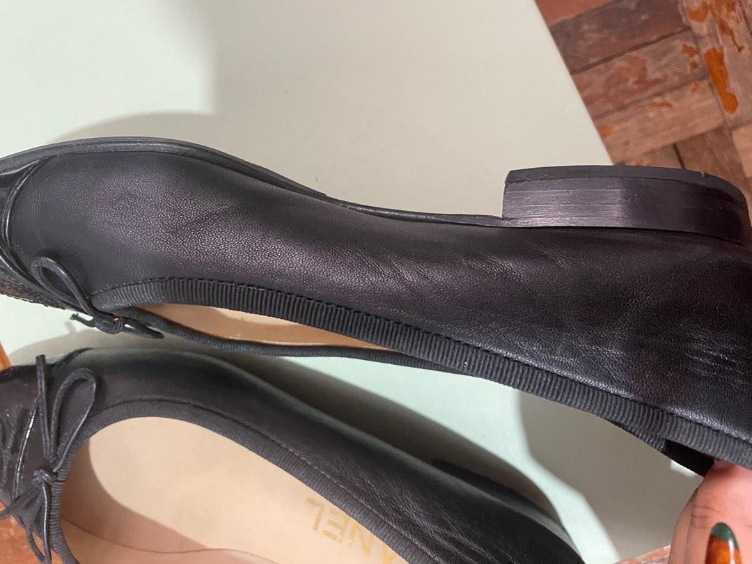 Chanel Womens Flat Sandals (New), Black, 34