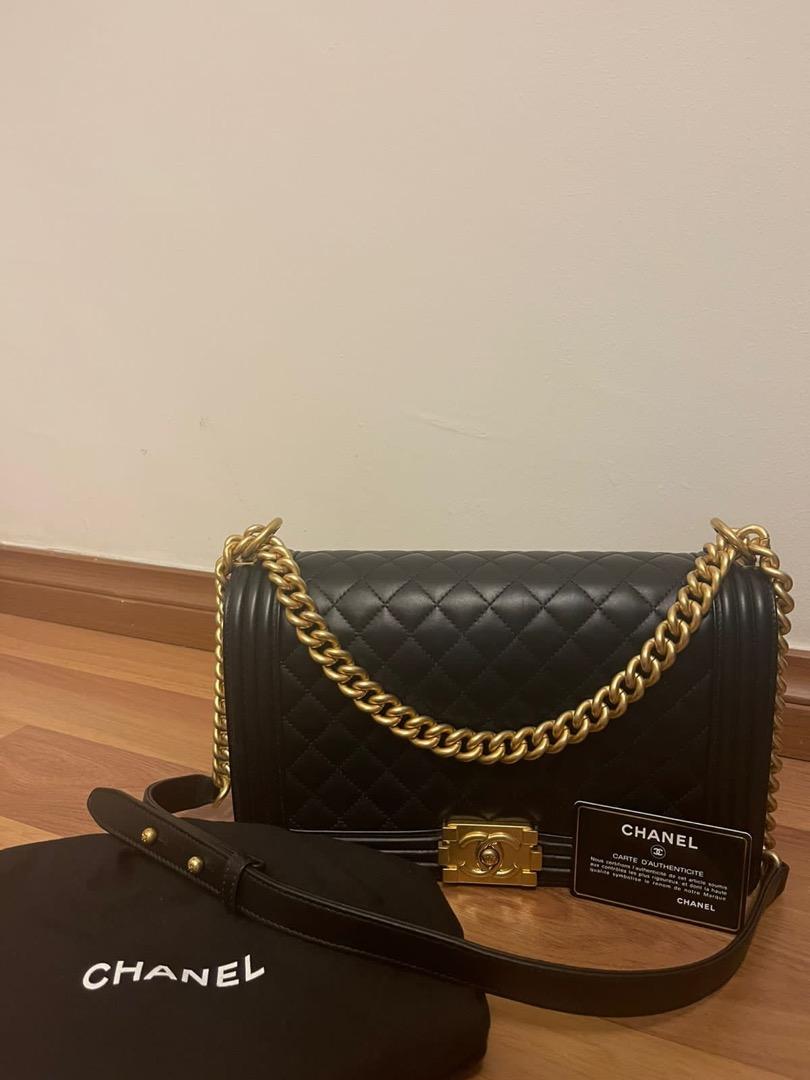 Chanel Boy Lambskin , Medium size, Luxury, Bags & Wallets on Carousell