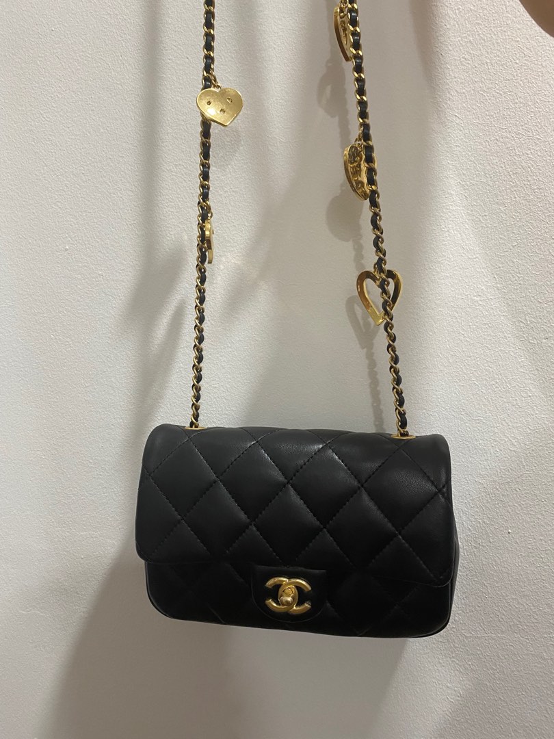 Chanel Hearts Charm Mini Flap Bag, Luxury, Bags & Wallets on Carousell