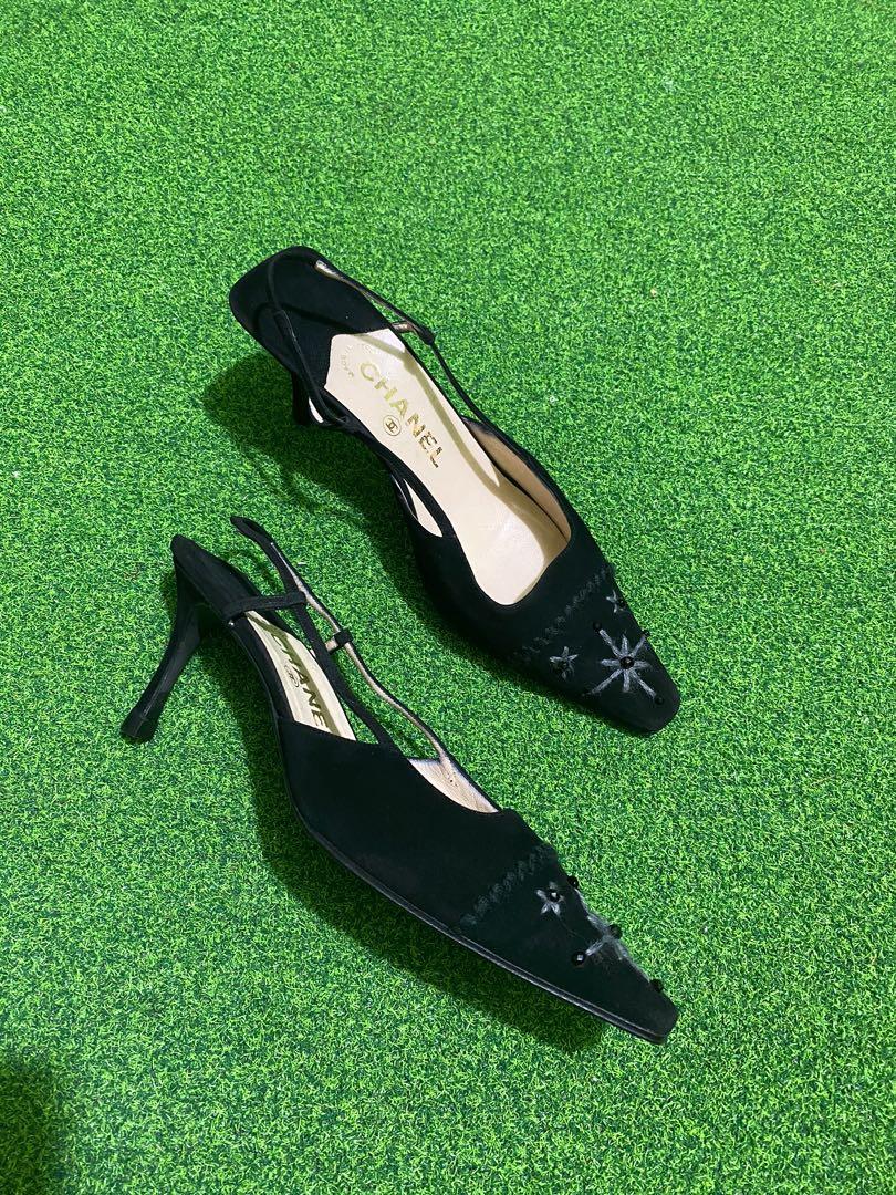 Chanel vintage slingback sandals, Luxury, Sneakers & Footwear on Carousell