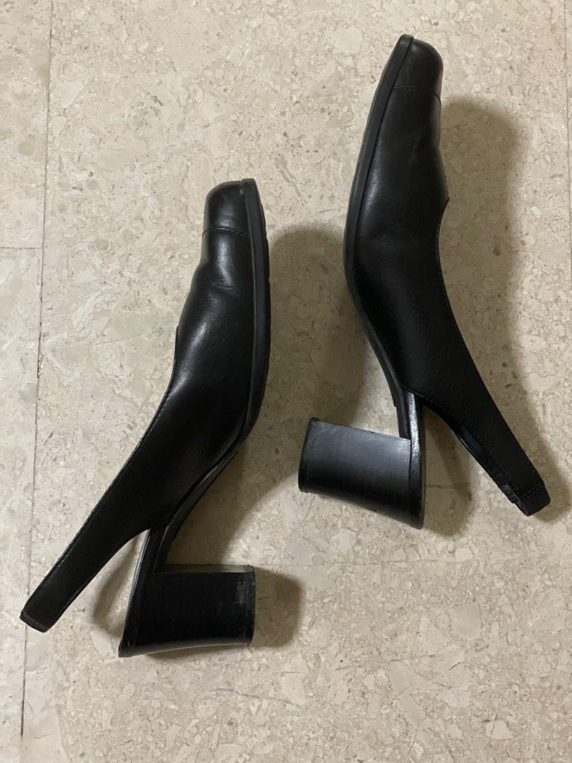 Clarks Springers Black Leather Sling Back Heels, Women's Fashion, Footwear,  Heels on Carousell