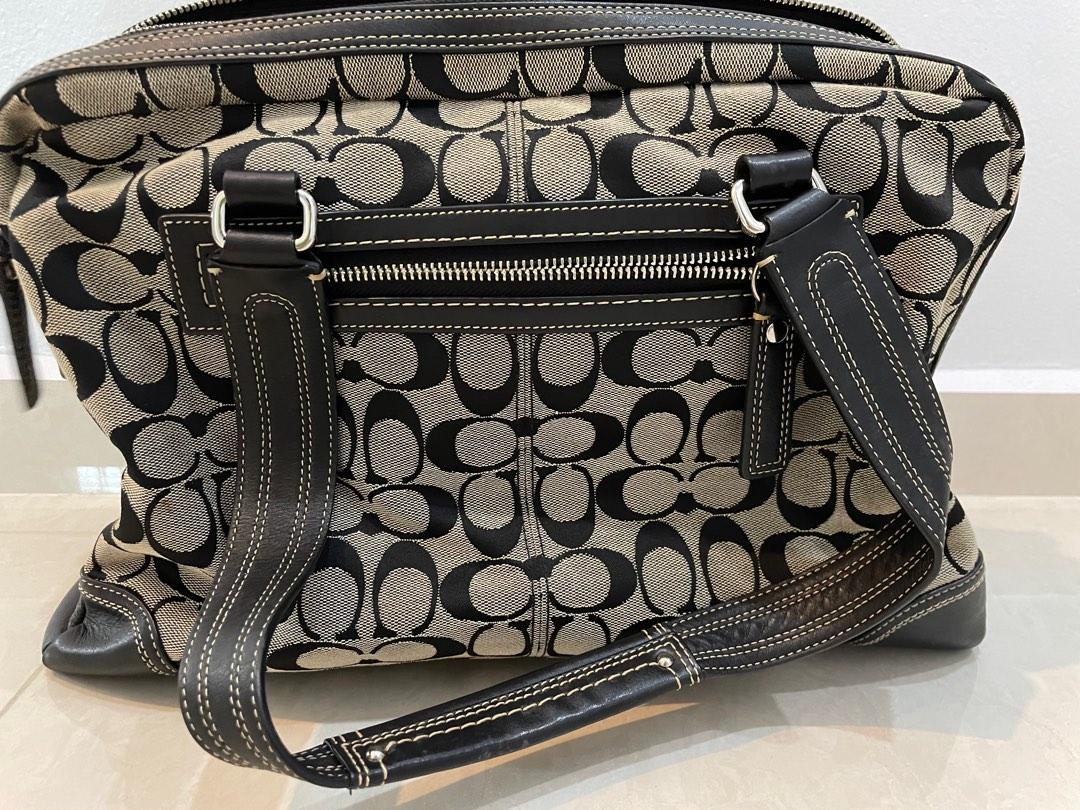 Coach hampton signature satchel clearance