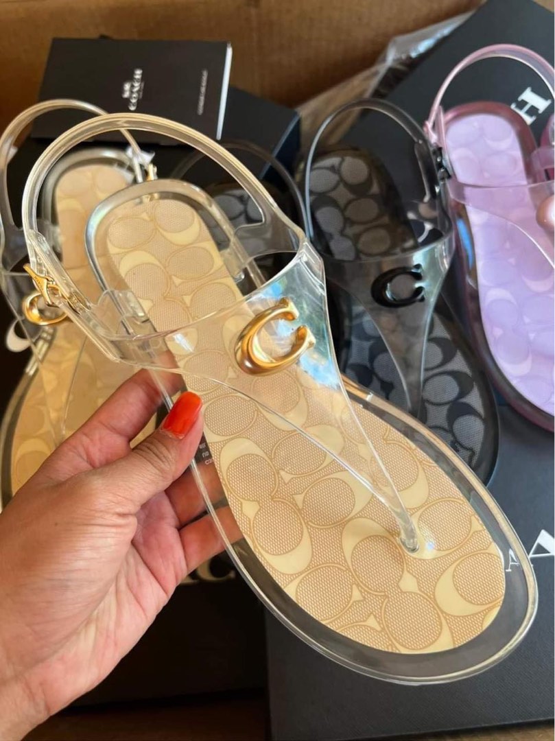 Coach jelly sandals, Women's Fashion, Footwear, Flats & Sandals on Carousell