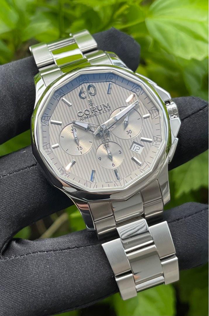 Corum Admiral Legend 42 Chronograph Silver Dial Preowned Fullset