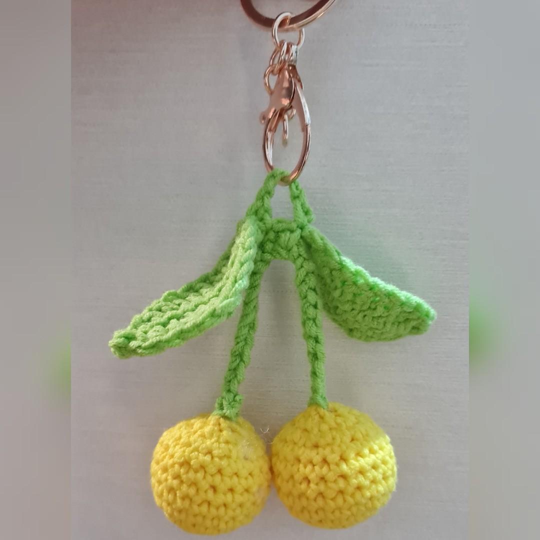 Other, Crochet Cherry Keychain 🍒