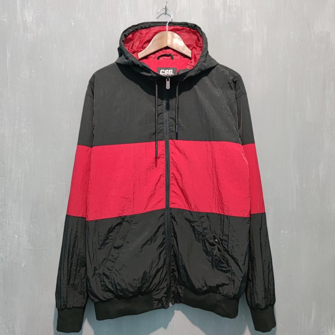 FREE SHIPPING CSG ZIP UP HOODED WINDBREAKER