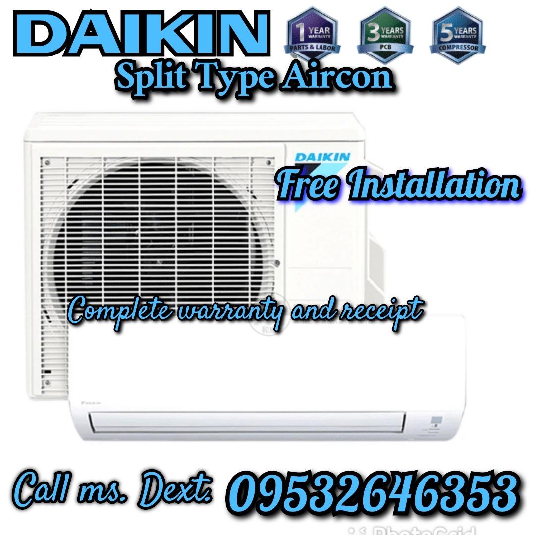 DAIKIN SPLIT TYPE AIRCON BRAND NEW SEALED WITH FREE, TV & Home