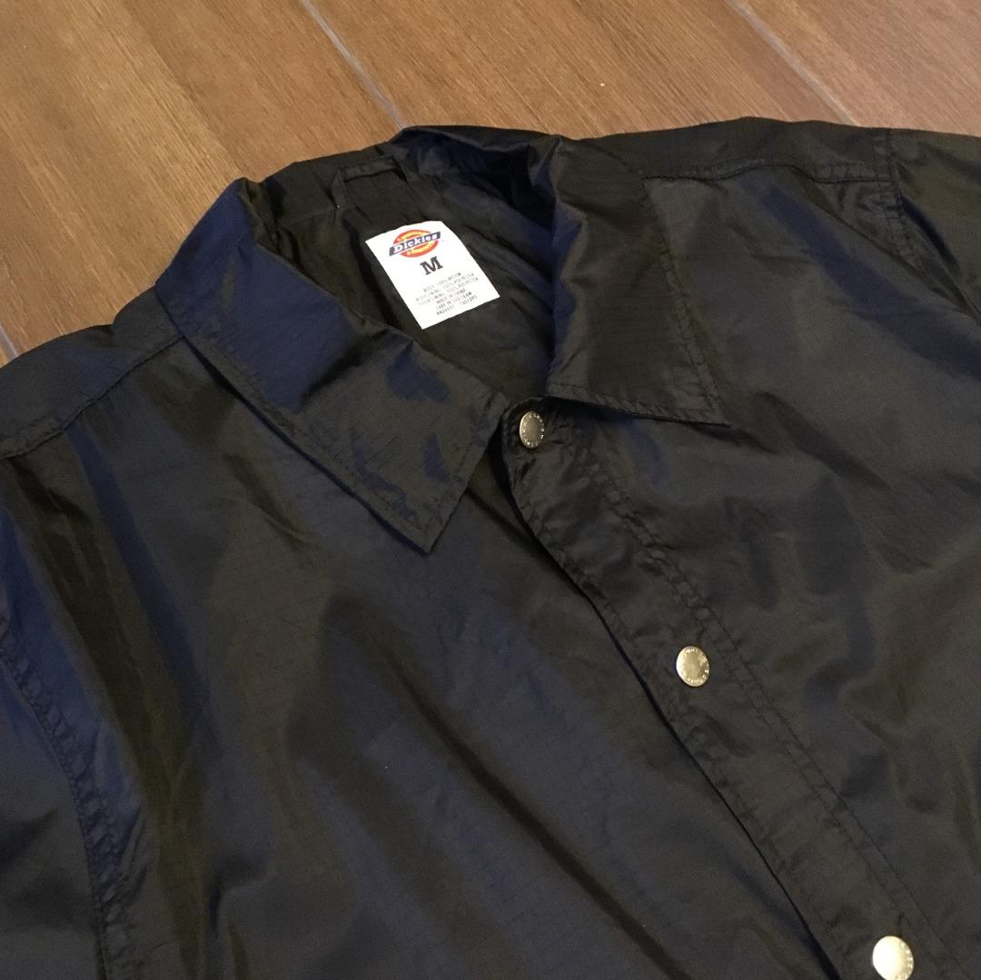 DICKIES Snap Front Coach Jacket Black M, Men's Fashion, Coats