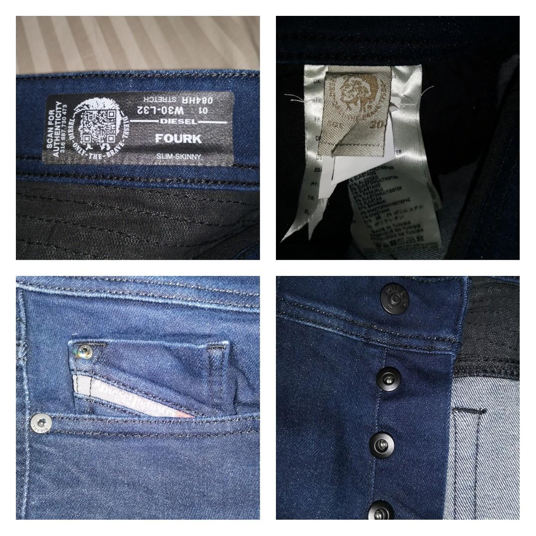 DIESEL FOURK Slim Skinny Biker Jeans