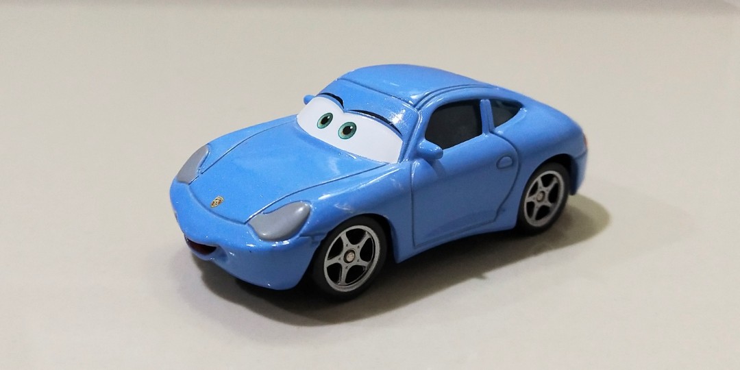 Disney Pixar Cars Sally Carrera 6" Plush Stuffed Toy Car Blue Porshe  Mattel