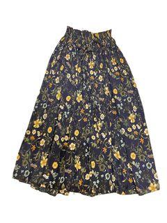 Floral lady skirt , long shirt material :polyester washed care