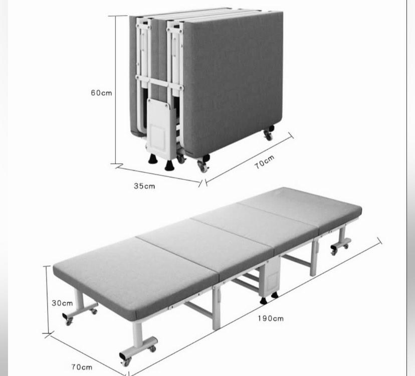 Foldable Bed (helper/guest bed), Furniture & Home Living, Furniture