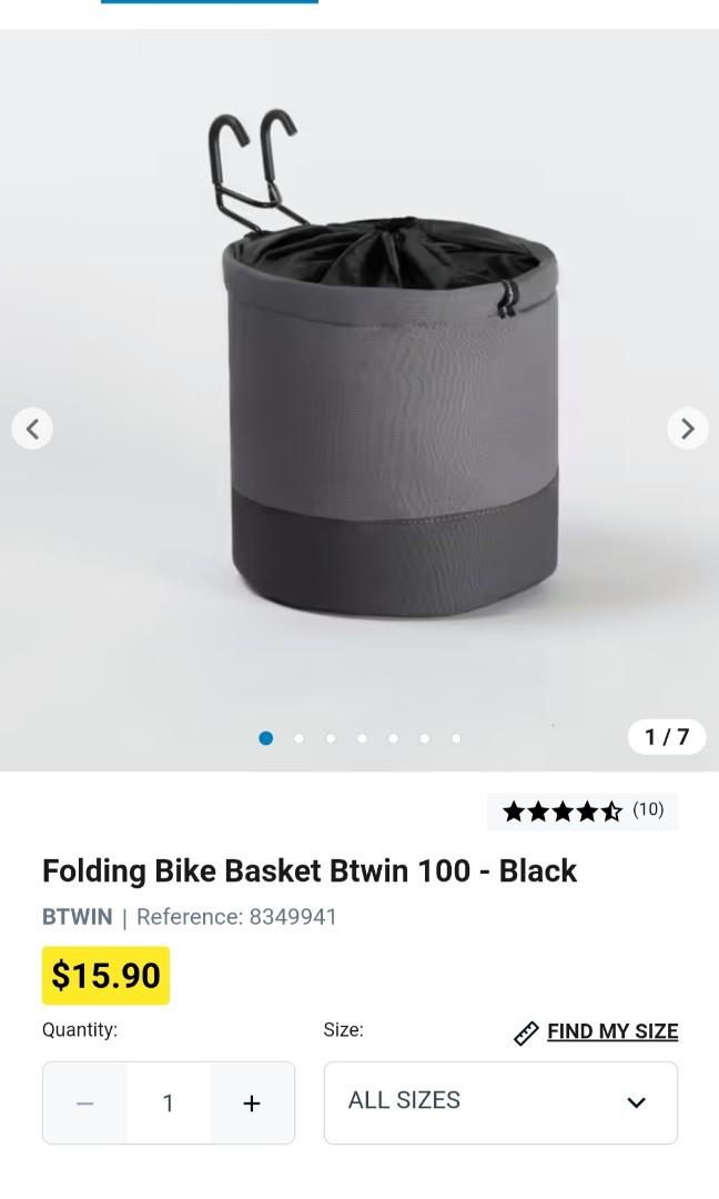 Folding Bike Basket Btwin 100 Sports Equipment Bicycles Parts
