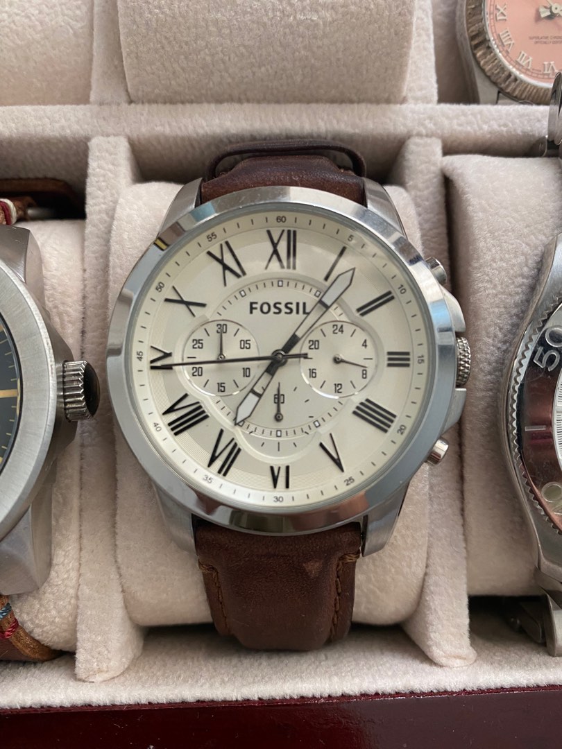Men's fossil grant chronograph watch shop
