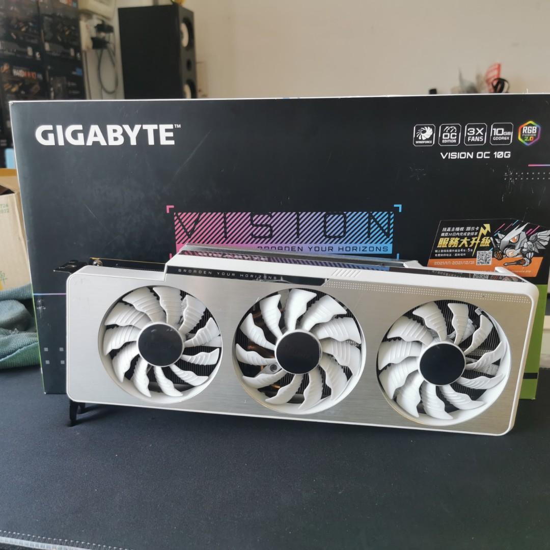 Gigabyte Geforce Rtx 3080 Vision Oc 10gb Gddr6x Graphics Card White For