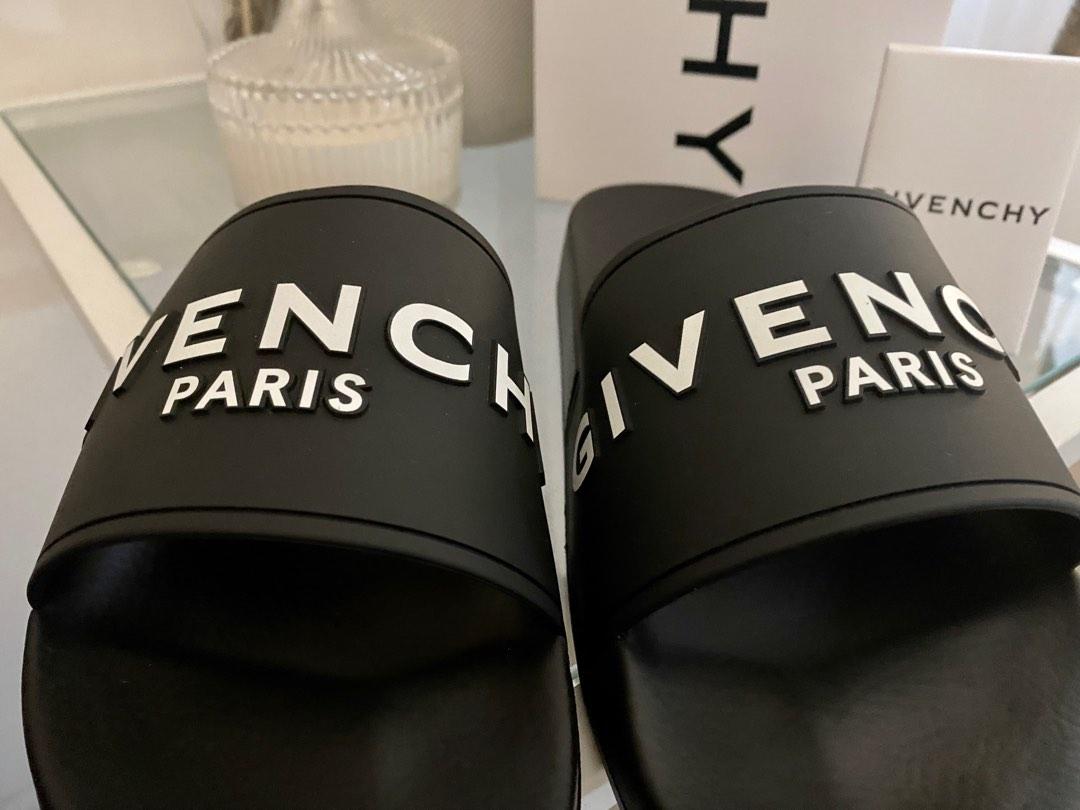 Givenchy Slides (Category: Slippers & Slides) located in Taguig. Submitted by urbannestph (Listing ID 1183352374, Image 3). Description: Brand new. Authentic. Pre-order. Inclusions: Box, tag, shoe bag Color: Black or White Sizes: IT 42,43,44,45 .