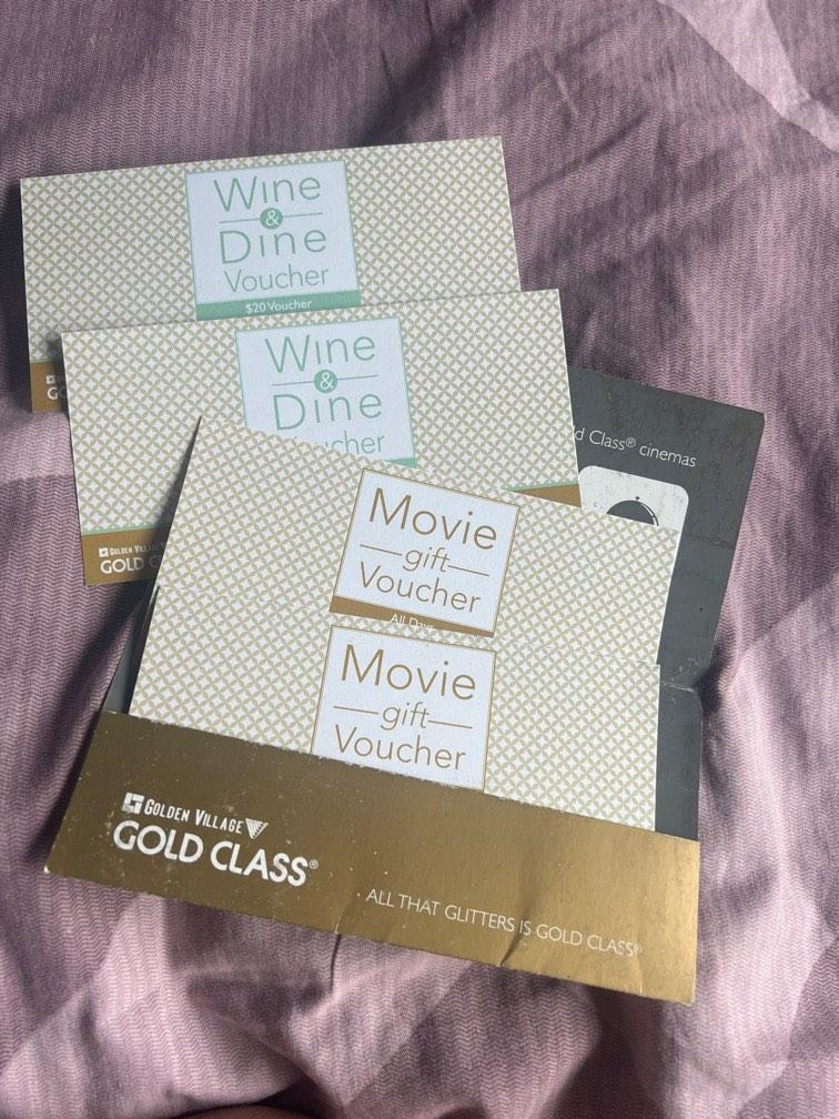 Golden Village Movie Voucher and Dine Voucher, Tickets & Vouchers