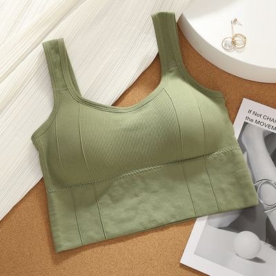 Green stretchable push up sexy sports bra for fitness yoga summer BRAND  NEW, Women's Fashion, Undergarments & Loungewear on Carousell